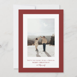 Tarjeta Festiva Simple marco de foto rojo Falu 