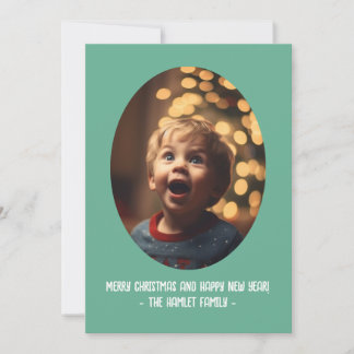Tarjeta Festiva Simple Mensaje de Foto de Vacaciones