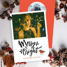 Simple Merry Y Brillantes Navidades Rojos Fotograf