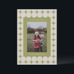 Tarjeta Festiva Simple Mid Century Modern Sage Green Photo<br><div class="desc">Tarjeta de vacaciones Sage Green Photo Sage de mediados de siglo simple</div>