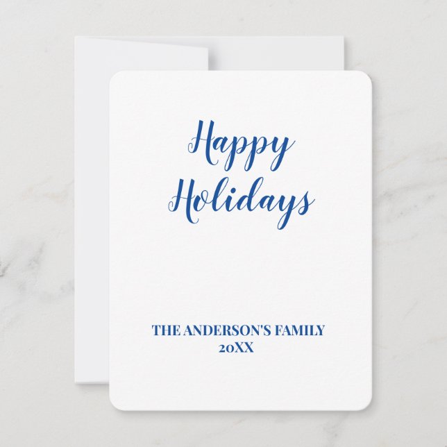 Tarjeta Festiva Simple minimal añade el texto del nombre de tu log (Anverso)