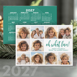 Tarjeta Festiva Simple Minimalista - Calendario de 10 Fotos - Arco