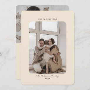 Tarjeta Festiva Simple minimalista limpio y feliz año nuevo 2022 f