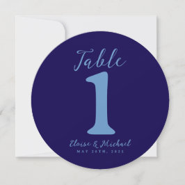 Tarjeta Festiva Simple Modern Coastal Wedding Reception Table Card