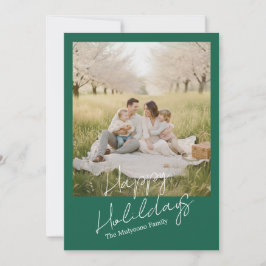 Tarjeta Festiva Simple Modern Family Photo Christmas & New Year Ca