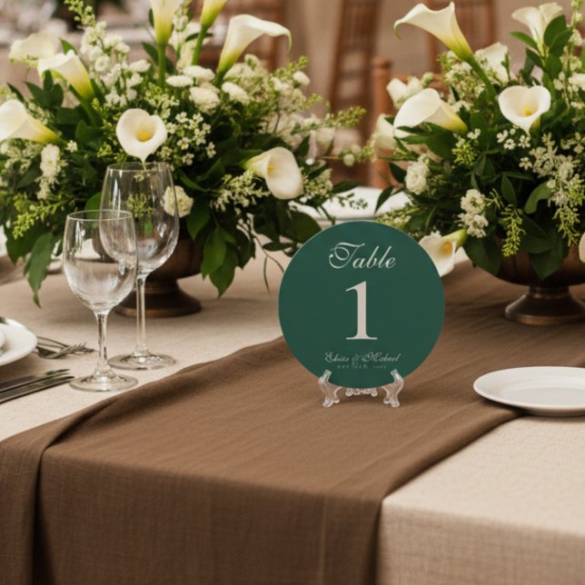 Tarjeta Festiva Simple Modern Minimalist Sage Green Wedding (Guide guests to their seats in style with this Sage Green Wedding Table Number Sign!)