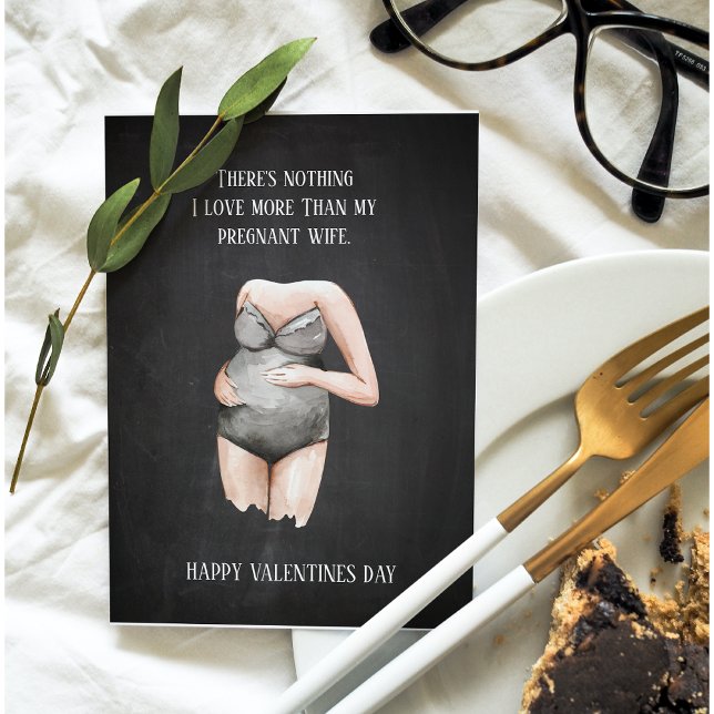 Tarjeta Festiva Simple regalo de Día de San Valentín embarazada em (Subido por el creador)
