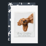 Tarjeta Festiva Simple script vintage photo modern christmas<br><div class="desc">Simple script vintage photo modern christmas</div>