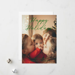 Tarjeta Festiva Simple Single Photo