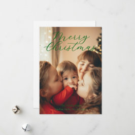 Tarjeta Festiva Simple Single Photo Holida