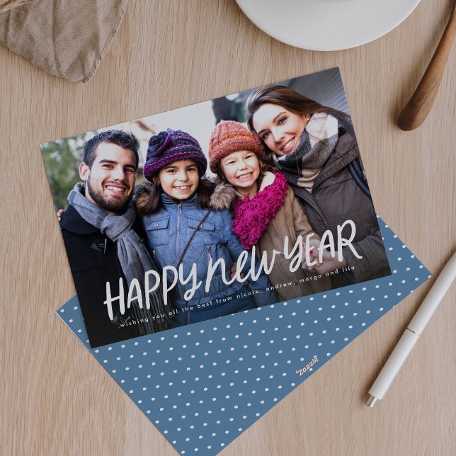 Tarjeta Festiva Simple y simple foto de Año Nuevo Feliz Año Nuevo (Subido por el creador)