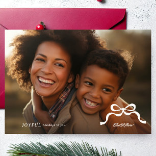 Tarjeta Festiva simples alegres navidades de fotografía minimalist