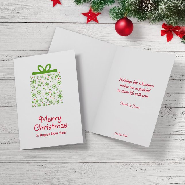 Tarjeta Festiva Simples saludos de Navidad. (Subido por el creador)