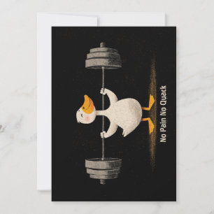 Tarjeta Festiva Sin dolor no hay cuac – Arte divertido de pato de
