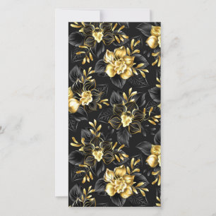 Tarjeta Festiva Sin inconvenientes con las orquídeas de joyas