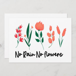 Tarjeta Festiva Sin lluvia Sin flores Naturaleza de la planta flor