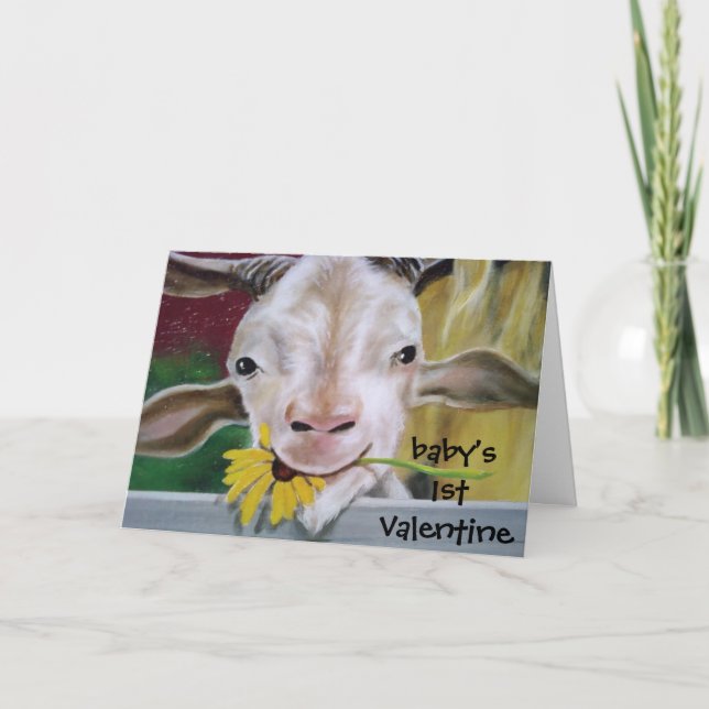 TARJETA FESTIVA "SIN SECUESTRO DE PRIMER VALENTÍN FELIZ DE BEBÉ (Anverso)