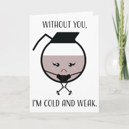 Tarjeta Festiva Sin usted amor del café
