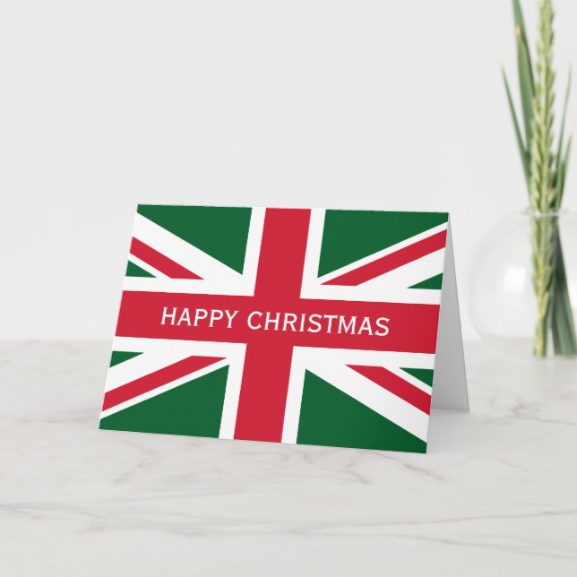 Tarjeta Festiva Sindicato de navidades Jack ~ Rojo, Verde y Blanco (Anverso)