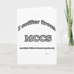 Tarjeta Festiva Síndrome de Creste Chino