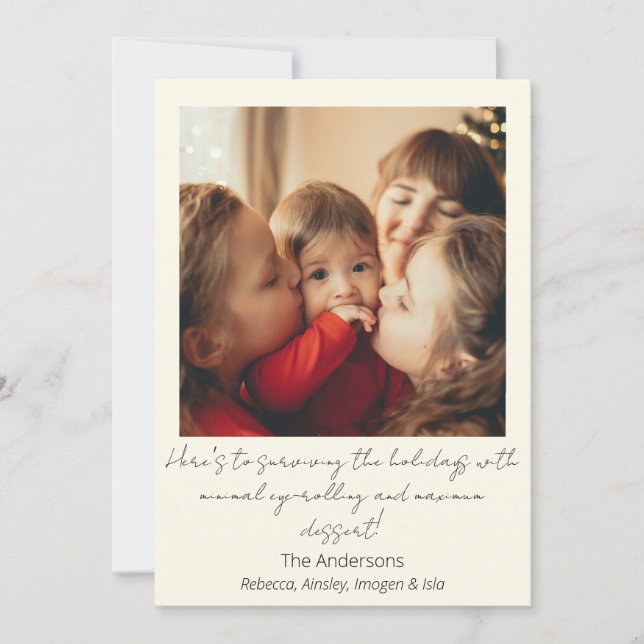 Tarjeta Festiva Single Photo Holiday Postcard (Anverso)