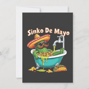 Tarjeta Festiva Sinko de Mayo"Funny Cinco de Mayo Cactus