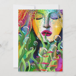 Tarjeta Festiva Sirena mágica