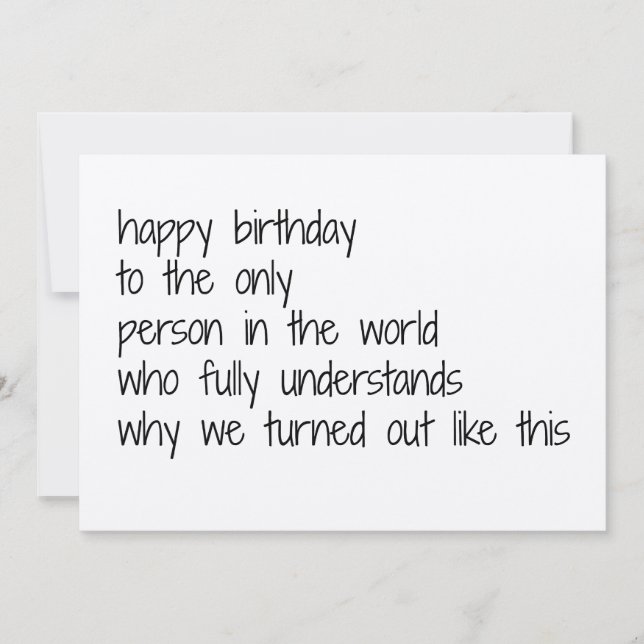Tarjeta Festiva sister birthday card, funny birthday card sisters (Anverso)