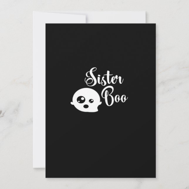 Tarjeta Festiva Sister Boo Halloween  (Anverso)