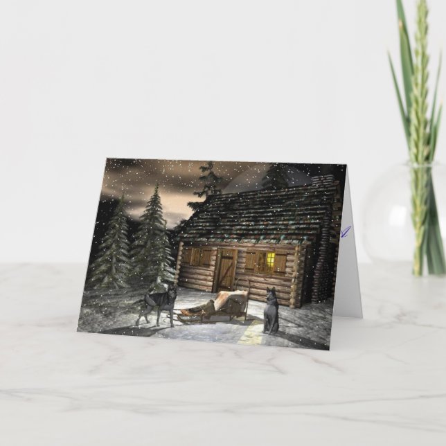 Tarjeta Festiva Sitiado por la nieve (Anverso)