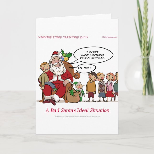 Tarjeta Festiva Situación Santa Ideal Muy Media Divertida (Anverso)