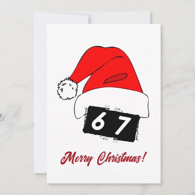 Tarjeta Festiva Six Seven Merry Christmas Holiday Card! (Anverso)