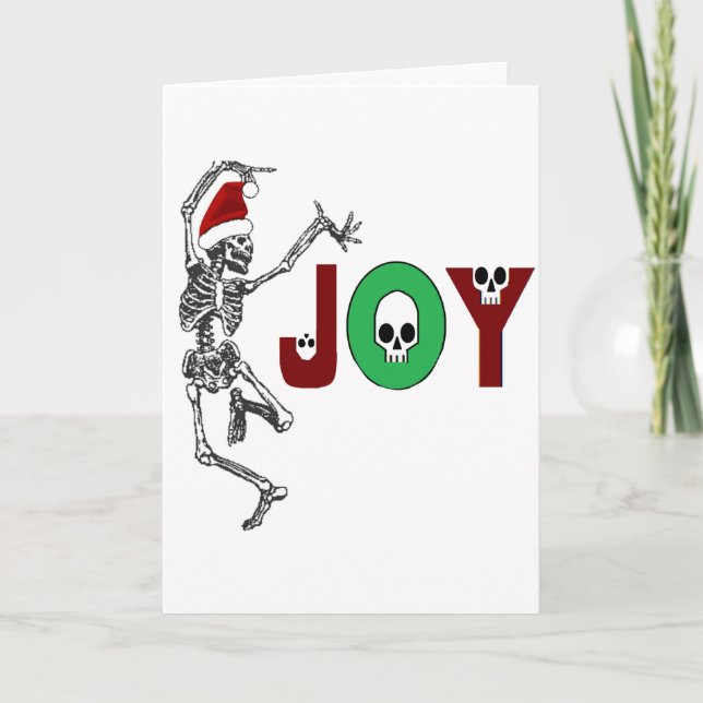 Tarjeta Festiva Skeleton Joy (Anverso)