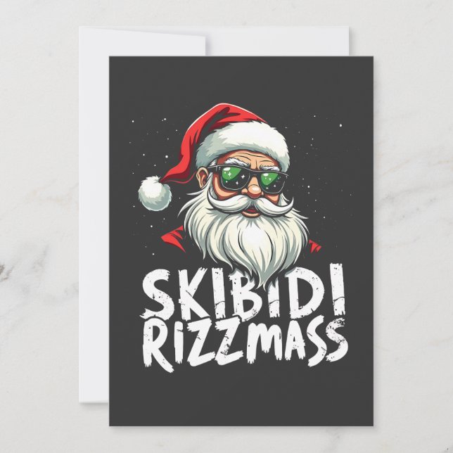 Tarjeta Festiva Skibidi Rizzmas Navidades Divertidas Argot Gen Alp (Anverso)