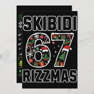 Tarjeta Festiva Skibidi Six Seven Rizzmas Funny Christmas 2025 Mem