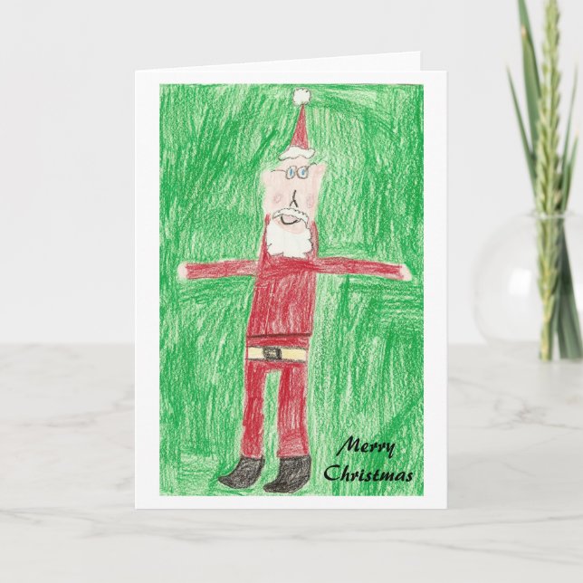 Tarjeta Festiva Skinny Santa (Anverso)