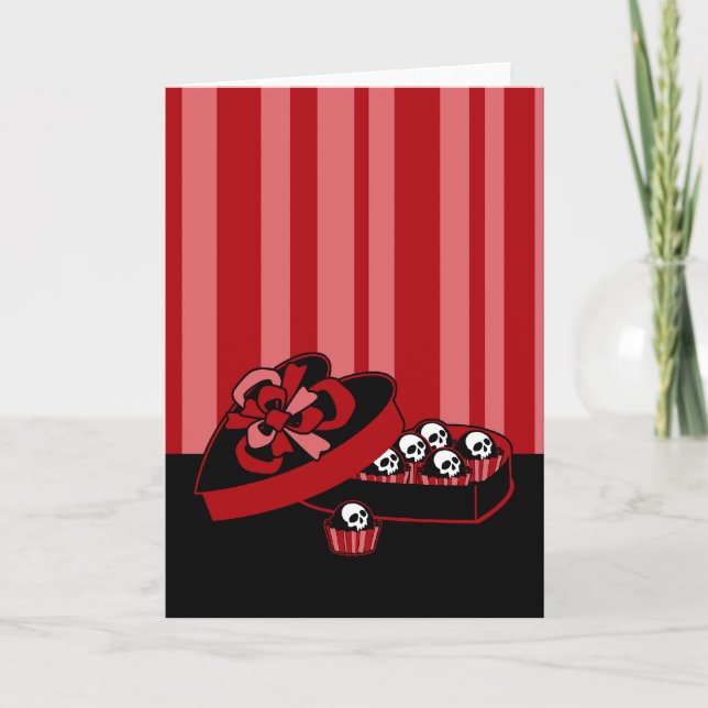 Tarjeta Festiva Skull Valentine Candy (Anverso)