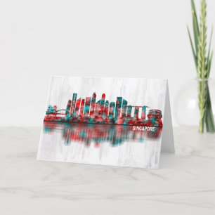 Tarjeta Festiva Skyline de Singapur