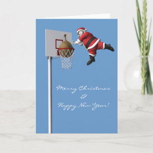 Tarjeta Festiva Slam Dunk Santa Claus