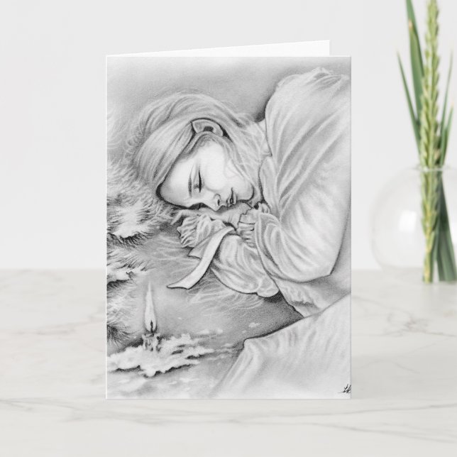 Tarjeta Festiva Sleeping Elve Dreams Card (Anverso)