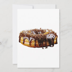 Tarjeta Festiva SlipperyJoe's donut decadente cubierto grueso glas
