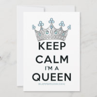 SlipperyJoe's Keep Calm Queen Royal Crown jewels a