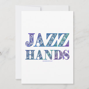 Tarjeta Festiva SlipperyJoe's musical de Broadway Jazz Hands queer