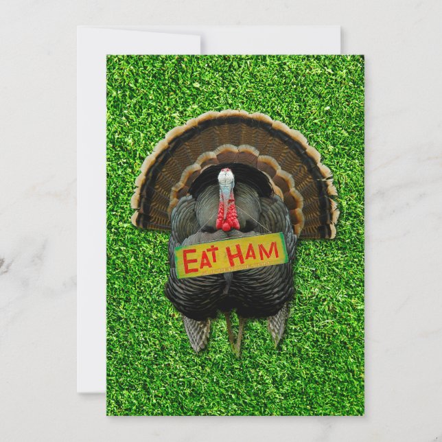 Tarjeta Festiva SlipperyJoe's Thanksgiving pakey eat co (Anverso)