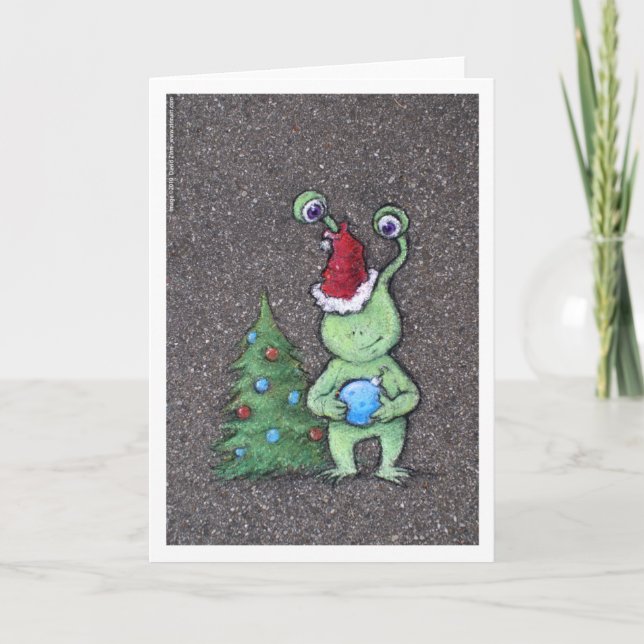 Tarjeta Festiva sluggo de santa (Anverso)