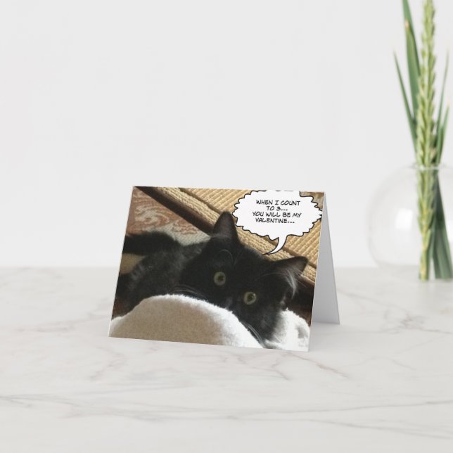 Tarjeta Festiva ¡Smittens dice, 3!!! El día de San Valentín feliz (Anverso)