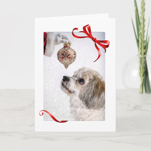 Tarjeta Festiva Smitty y Santa (Anverso)