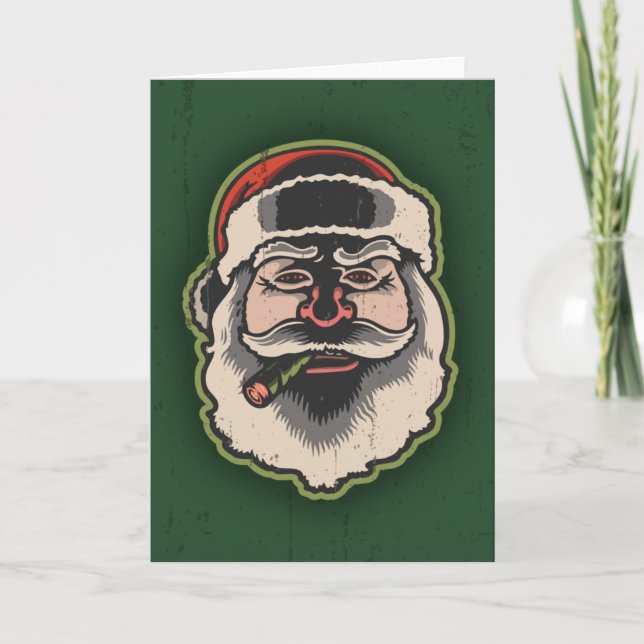 Tarjeta Festiva Smokin Santa III (Anverso)