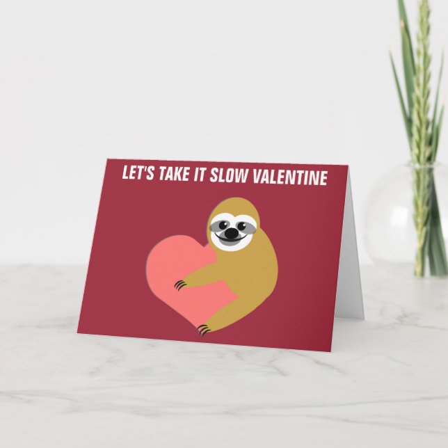 Tarjeta Festiva Smooth Sloth Valentine (Anverso)