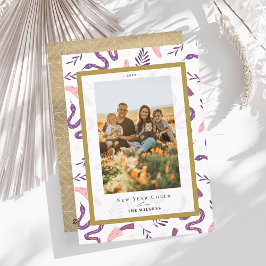 Tarjeta Festiva Snack & Mushroom White 2 Foto Año Nuevo Chino